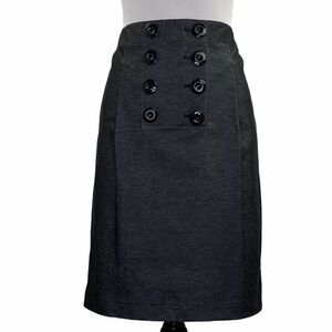 Anne Klein double button midi pencil skirt 8.